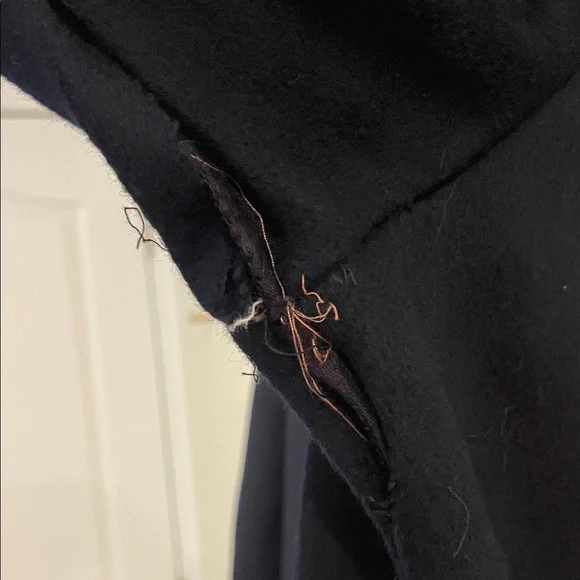 Vintage Forstman John Weitz Navy Coat Wool Blend, Made in USA Acetate Lined - Picture 5 of 5